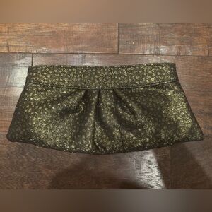Lauren Merkin Black and Gold Clutch